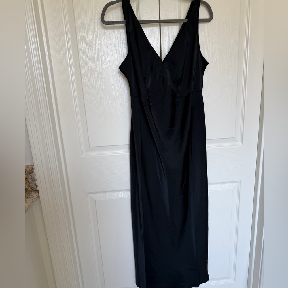 Classic Black V-Neck Women’s  Maternity Dress